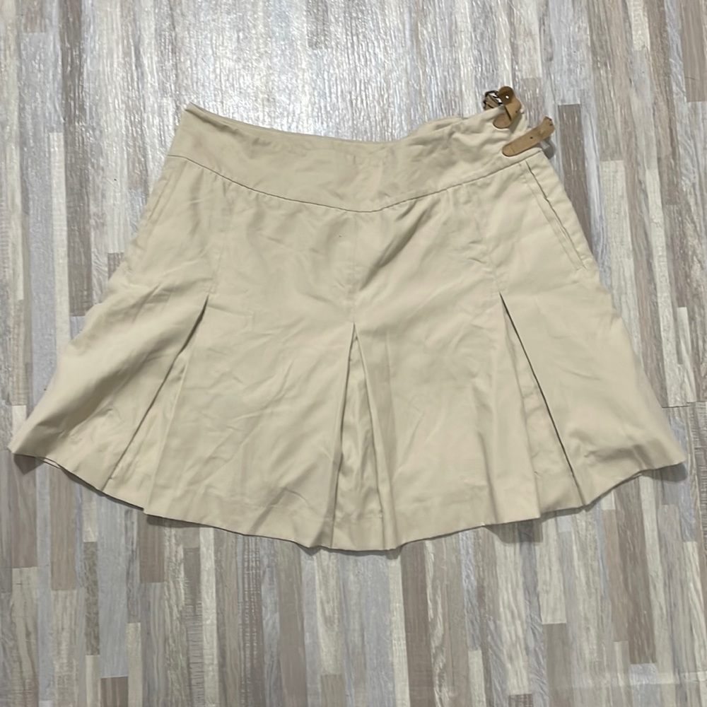 IZOD size 16 Pleated Khaki Tan Buckle Tennis Skort